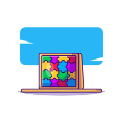 Puzzle Toys Vector Cartoon Illustrations