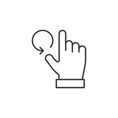 Hand icon isolated on white background. Rotate symbol modern, simple, vector, icon for website design, mobile app, ui. Vector Illustration