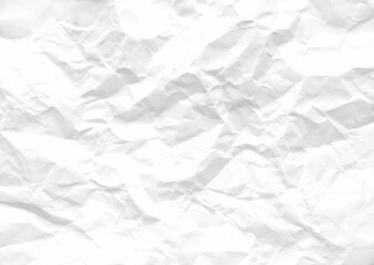 Crumpled paper abstract background texture. Texture of white crumpled paper background
