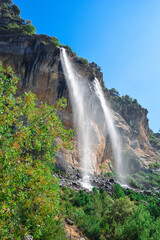 Fototapeta premium Waterfall on the route of the river Borosa in the Sierra de Cazorla in Jaén,Spain.