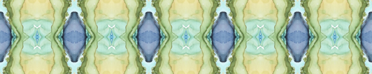Naklejka premium Vintage Pattern. Endless Painted Backdrop. Azure