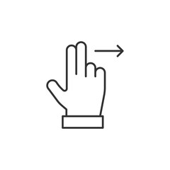 Hand touch icon isolated on white background. Slide symbol modern, simple, vector, icon for website design, mobile app, ui. Vector Illustration