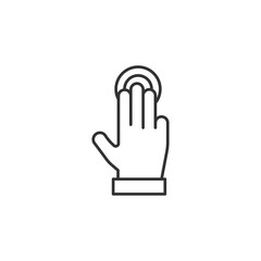 Hand touch icon isolated on white background. Gesture symbol modern, simple, vector, icon for website design, mobile app, ui. Vector Illustration