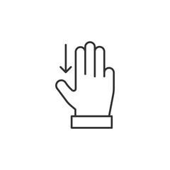 Hand touch icon isolated on white background. Swiping symbol modern, simple, vector, icon for website design, mobile app, ui. Vector Illustration