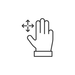 Hand touch icon isolated on white background. Pointer symbol modern, simple, vector, icon for website design, mobile app, ui. Vector Illustration