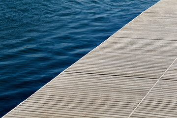 Empty wooden dock