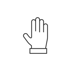 Hand icon isolated on white background. Gesture symbol modern, simple, vector, icon for website design, mobile app, ui. Vector Illustration