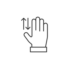 Hand touch icon isolated on white background. Swiping symbol modern, simple, vector, icon for website design, mobile app, ui. Vector Illustration