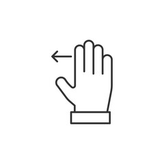 Fototapeta na wymiar Hand touch icon isolated on white background. Slide symbol modern, simple, vector, icon for website design, mobile app, ui. Vector Illustration