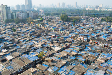Slum redevelopment in mumbai maharashtra - obrazy, fototapety, plakaty