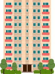 city building house flat illustration