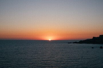 sunset over the sea