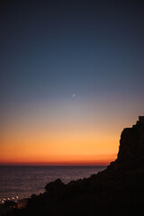 sunset over the sea