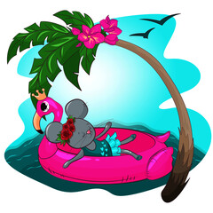 illustration of a beach