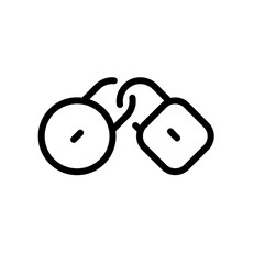 Locked padlock, private information, simple icon. Black linear icon with editable stroke on white background