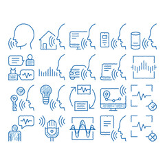 Voice Control icon hand drawn illustration