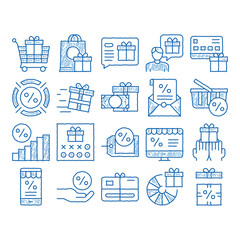 Loyalty Program For Customer icon hand drawn illustration