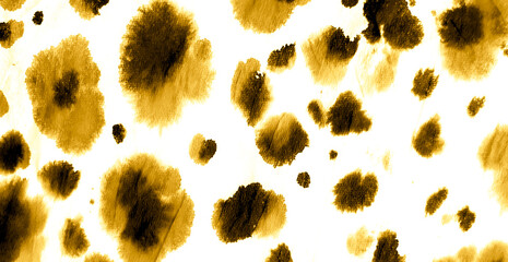 Glitter Dirty Art Grunge. Luxury Background. Watercolor Texture. Splash Print. Glamour Wallpaper. Abstract Splash.Fabric Pattern. Gold Watercolor Pattern. White Tie Dye Shirt.