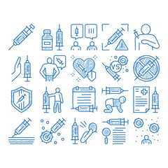 Vaccination Syringe icon hand drawn illustration