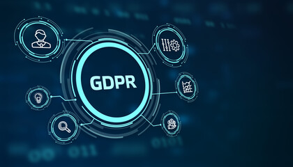 Business, Technology, Internet and network concept. GDPR General Data Protection Regulation.