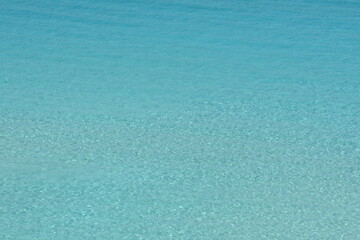 Transparent and blue water in the sea of Lampedusa at the Rabbits beach. The Pelagie Islands are the southernmost point of Italy in Sicily.