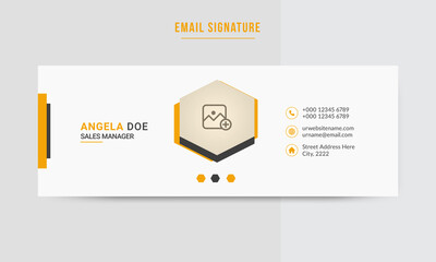 Creative Business Email Signatures Template layout or email footer with an author photo place