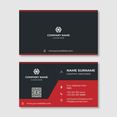 Modern simple clean professional business card template