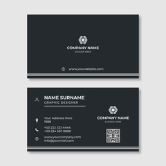 Modern simple clean professional business card template
