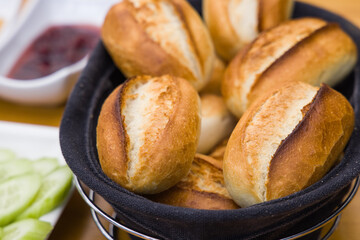 Naklejka na ściany i meble fresh breads in the basket