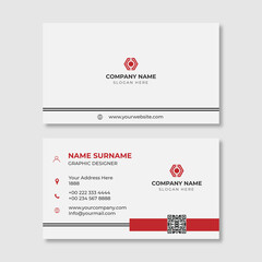 Modern simple clean professional business card template