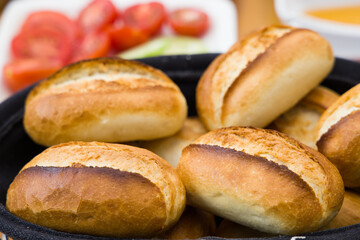 fresh breads in the basket