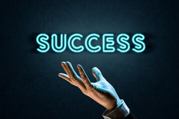 Success is in your hand concept