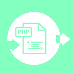 PHP file document icon. Vector sign