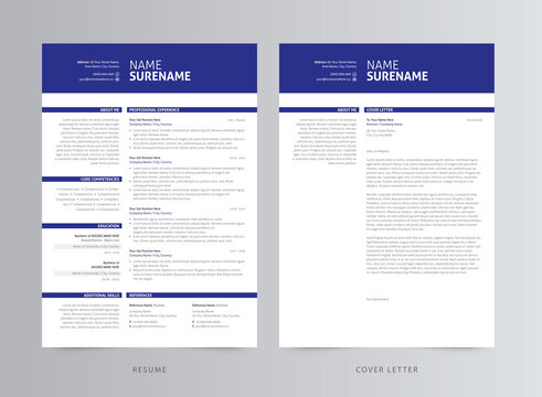 Clean And Modern Resume/CV Template Design	