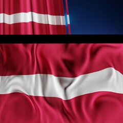 Abstract Latvia Flag 3D Render (3D Artwork)