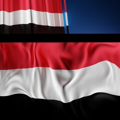 Abstract Yemen Flag 3D Render (3D Artwork)