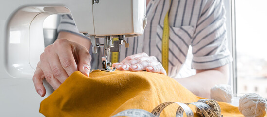 Sewing. Recycling Made by hand from home. sewing machine  project quarantine, lockdown. home...