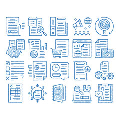 Audit Finance Report icon hand drawn illustration