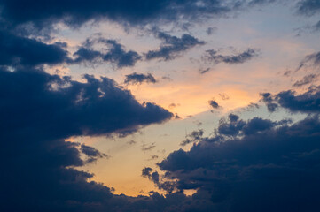 Clouds in the sky at sunset