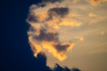 Clouds in the sky at sunset