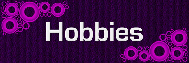Hobbies Purple Pink Rings Horizontal 