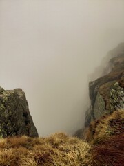 Fog on the top of mountain 