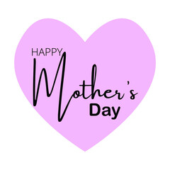 Happy Mothers Day lettering. Handmade calligraphy vector illustration. Mother's day card.