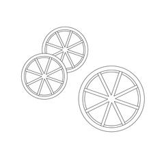 Set of orange slices.