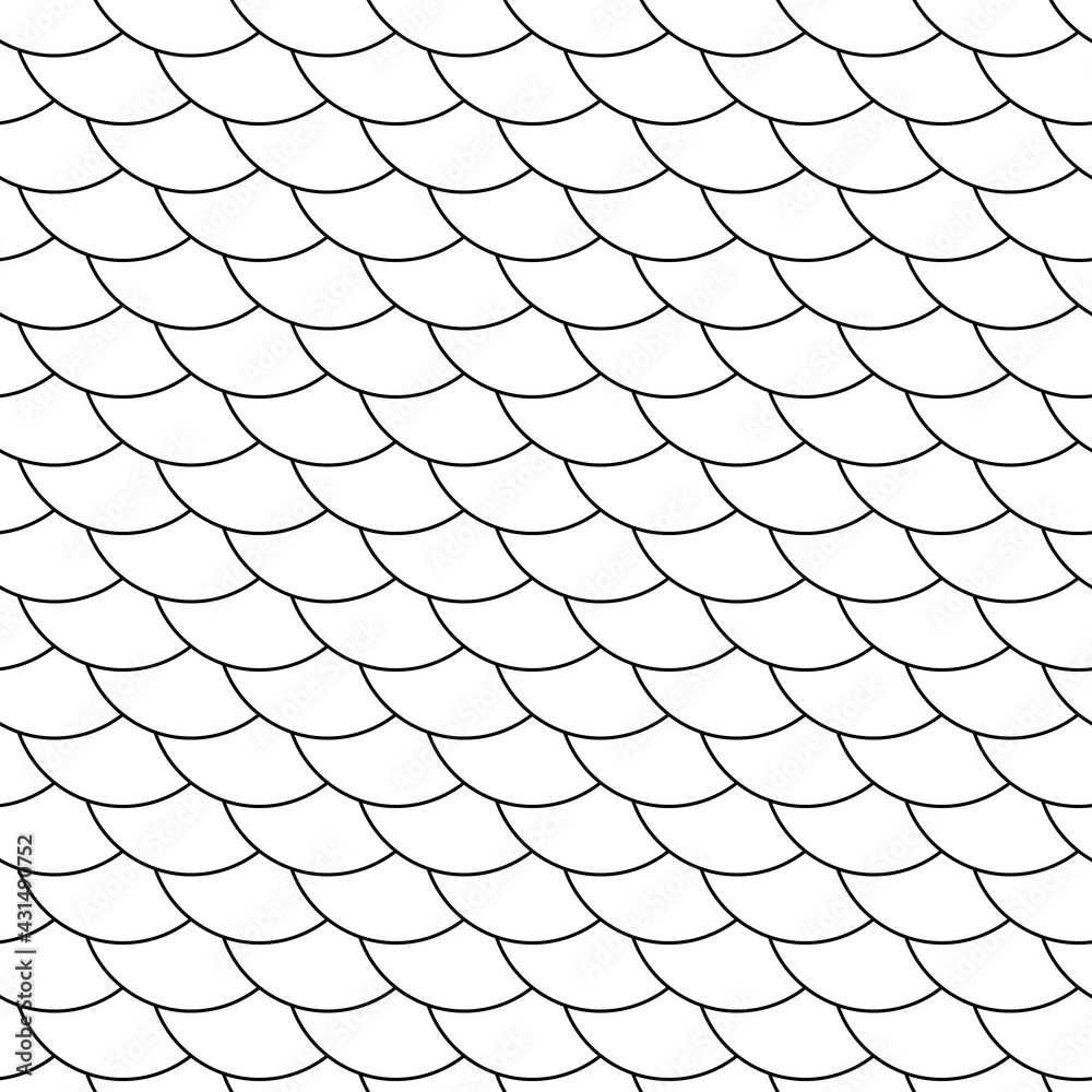 Poster scales ornament. vector and seamless pattern.