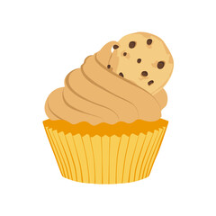 Tasty cupcake vector