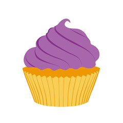 Tasty cupcake vector