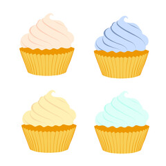 Tasty cupcake vector