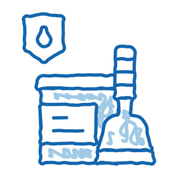 blue cleaning supplies icon clip art preview