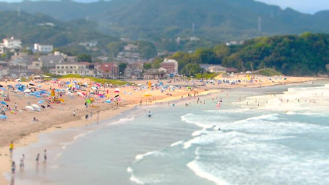海水浴場タイムラプス　南伊豆　白浜大浜海水浴場